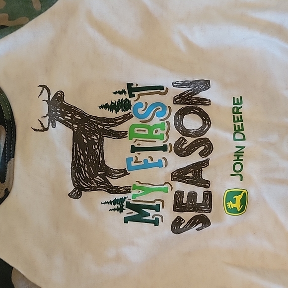 Set of 2 Matching Camo My First Season John Deere Onesies - Picture 4 of 8